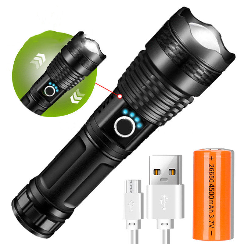 The New P50 Flashlight Strong Light Long-Range USB Charging Telescopic Zoom