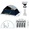 4 Person Black Coated Darkroom Tent for Camping Family Backpacking Tents