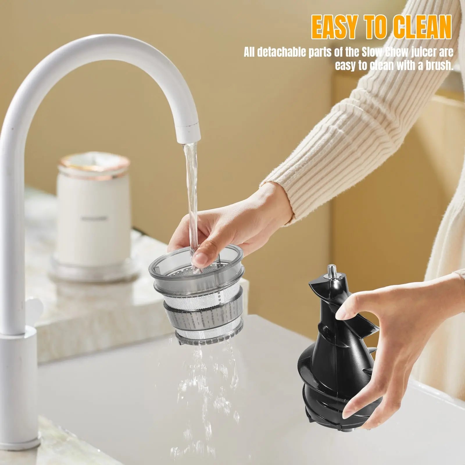 Multifunctional Juicer Cold Press Household Kitchen Residue Separation Large Caliber Smoothie Fruit & Vegetable Juice Extractor