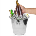 Hot Sale 4.8qt Stainless Steel Wine Bucket Champagne Bucket Wine Beer Chiller Metal Beverage Tub for Drinking Bar Party Picnic