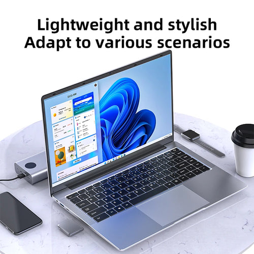 2026 New Laptop Computer Windows 11 Pro Intel Atom A3950 2025 Notebook PC Gamer 12GB RAM 512GB 1TB SSD 1920*1080 Office Computer