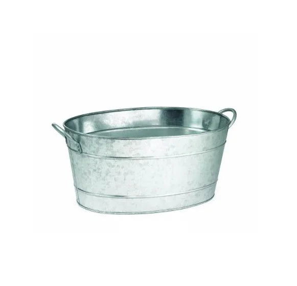 Antique Galvanized Wine Cooler Bucket For Ice Cold Beverage Storage Party Bar Home And Restaurant Serving