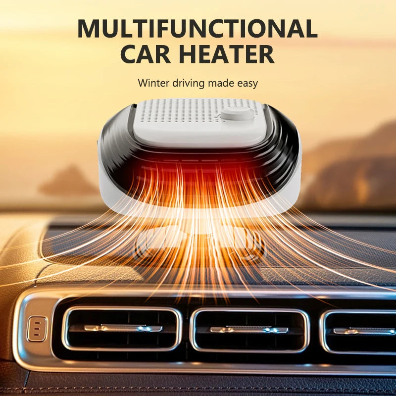 SEAMETAL Winter Electric Heater for Car 12V/120W Quick Heating Fan 2-Level Car Interior Warmer Windshield Defroster Demister