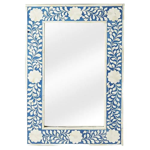 Handmade Art Deco Ivory Frame Luxury Eco-Friendly Lighted Wedding Wall Mirror with Bone Inlay Design Best Seller Home Decor