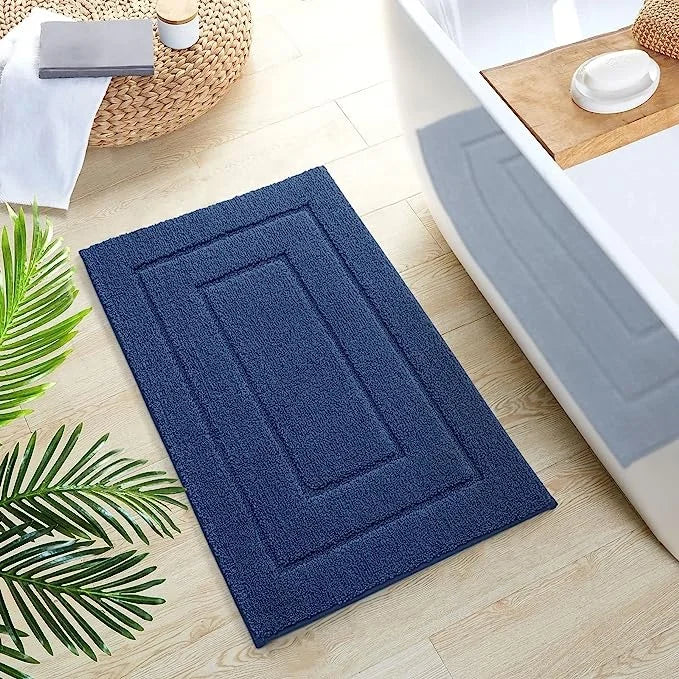 Hot Selling 17"x24" Tufted Super Absorbent Microfiber Bath Mat Non-Slip Washable TPR Backing Thick Plush for Hotel & Home Use