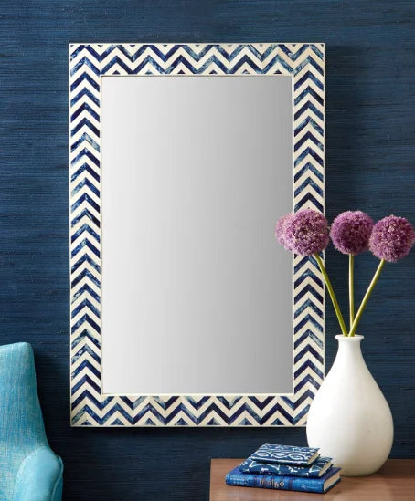 Handmade Art Deco Ivory Frame Luxury Eco-Friendly Lighted Wedding Wall Mirror with Bone Inlay Design Best Seller Home Decor