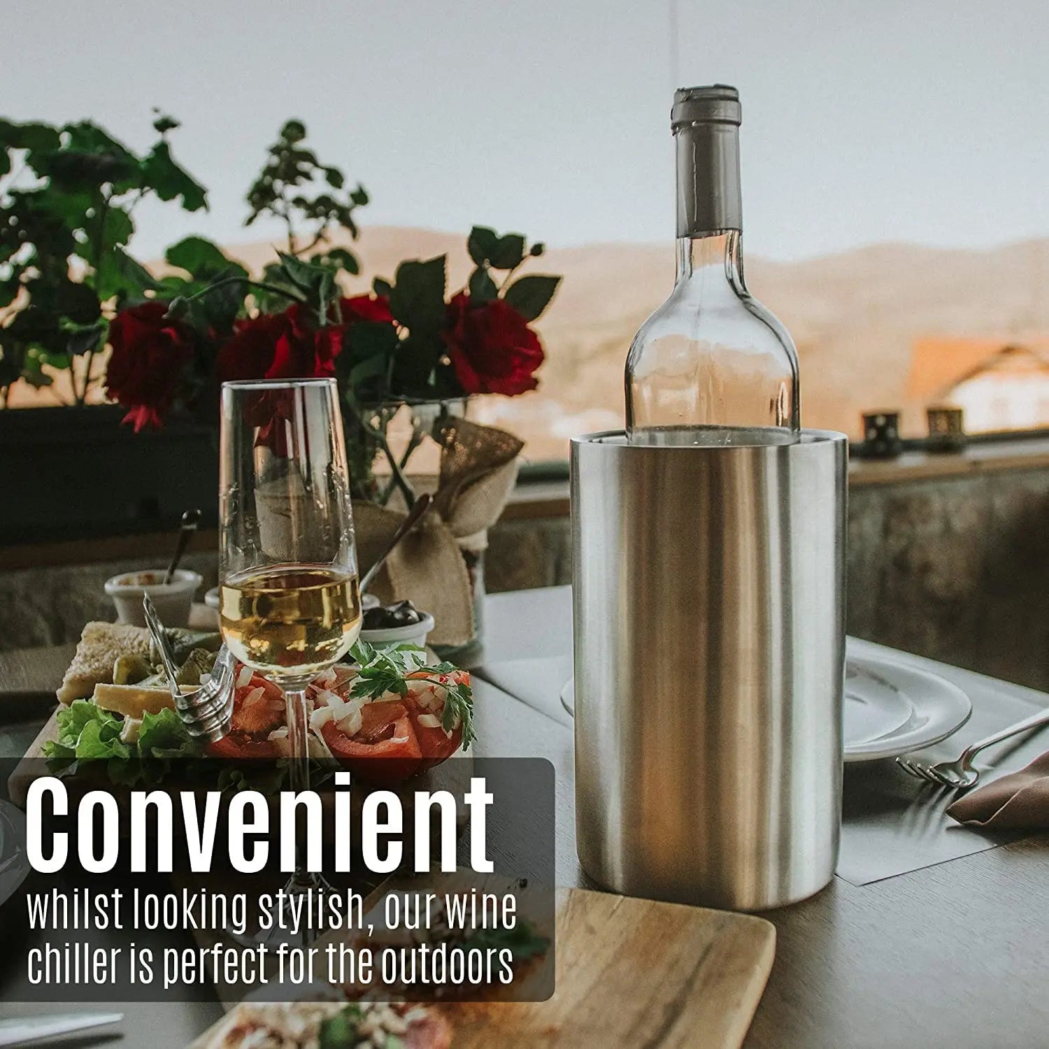 Factory Direct 1600ml Double-Layer Stainless Steel Modern Party Portable Wine Bucket Ice Beverage Tub