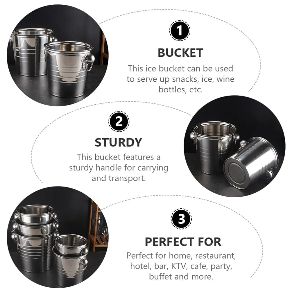 Wholesale Eco-Friendly Modern Ice Bucket Stainless Steel Champagne Bucket for Restaurant Chilling Wine Bar Tools & Accessories