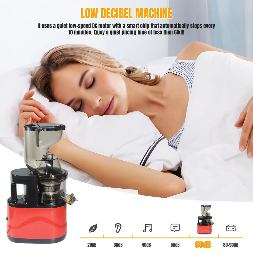 Multifunctional Juicer Cold Press Household Kitchen Residue Separation Large Caliber Smoothie Fruit & Vegetable Juice Extractor