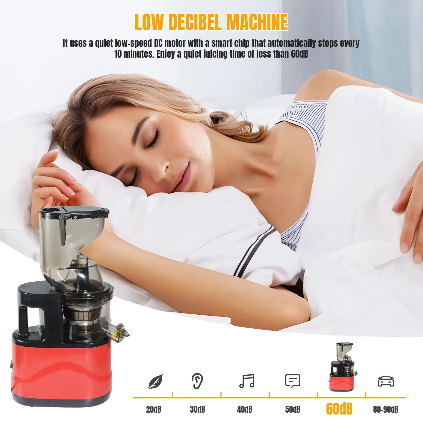 Multifunctional Juicer Cold Press Household Kitchen Residue Separation Large Caliber Smoothie Fruit & Vegetable Juice Extractor