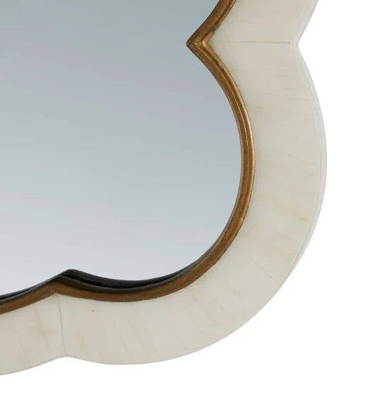 Handmade Art Deco Ivory Frame Luxury Eco-Friendly Lighted Wedding Wall Mirror with Bone Inlay Design Best Seller Home Decor
