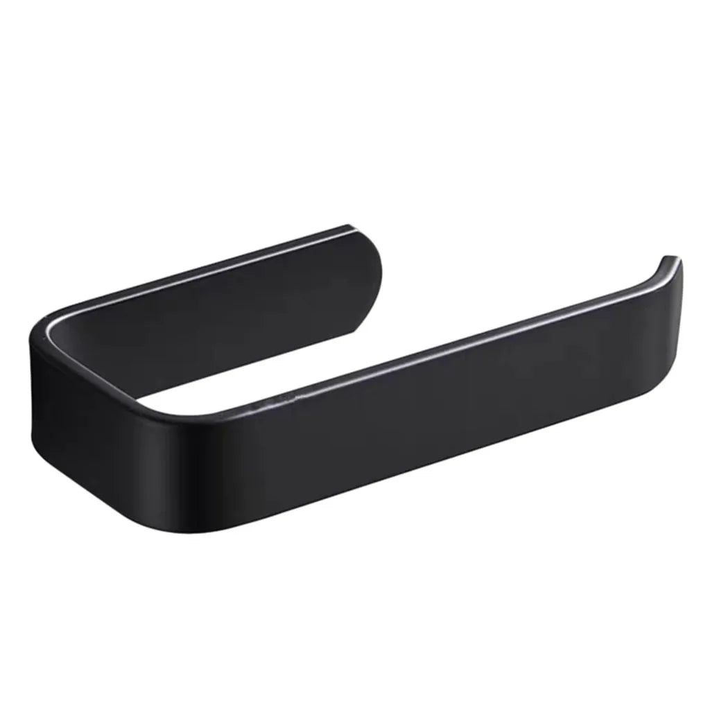 Bathroom Stainless Steel Black Toilet Single Roll Paper Holder  with Screws Wall Mounted Tissue Dispenser Home Accessories