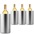 Custom Logo Printed Stainless Steel Double Wall Wine Cooler Wine Chiller Bucket Champagne Ice Bucket Fits Standard Sized Bottles