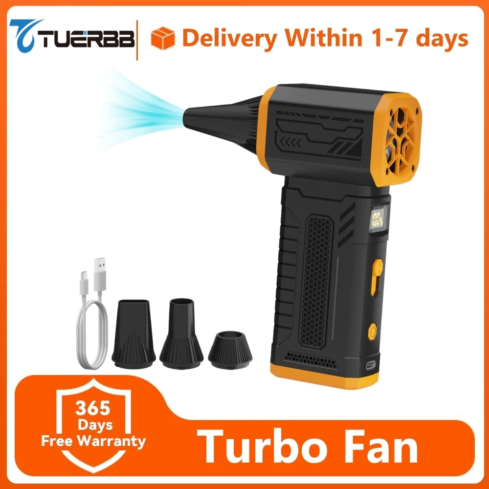 TUERBB 130000 RPM Turbo Violent Fan, 10-Speed with Display, Fast Charging for Home/Car/Outdoor Cleaning