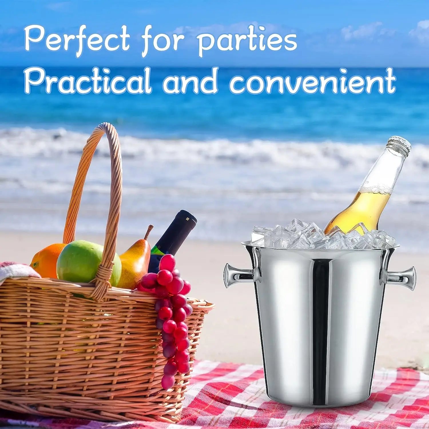 Wholesale Eco-Friendly CE Certified Modern Stainless Steel Ice Bucket Wine Cooler Chiller