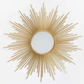 Decorative Wall Mirror Sun Shape Golden Finishing High Quality Wall Decor Item for Home Hotel & Office Bathroom Factory Pricing