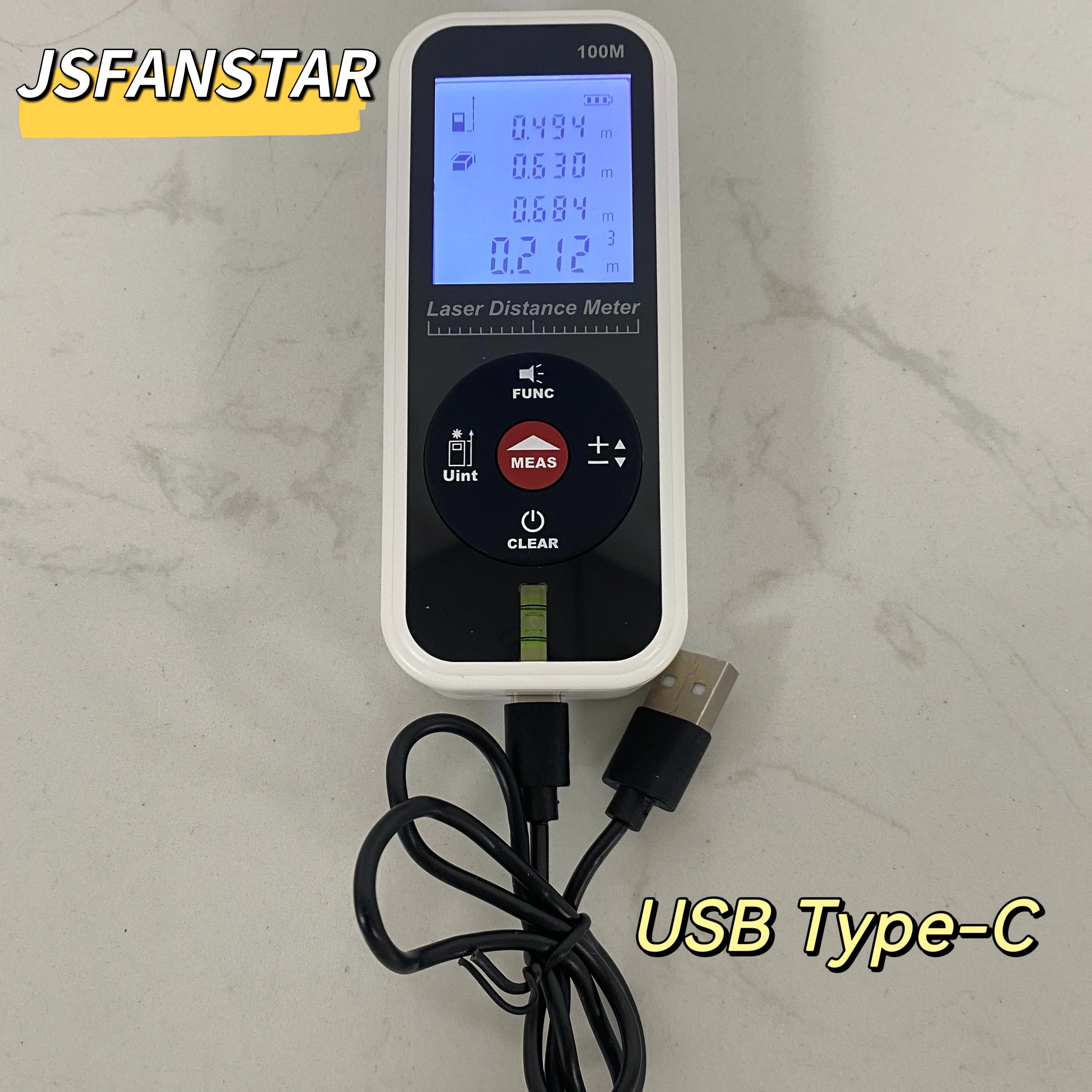 50m USB Length Precision Meter Laser Measuring Distance Device Factory High Quality