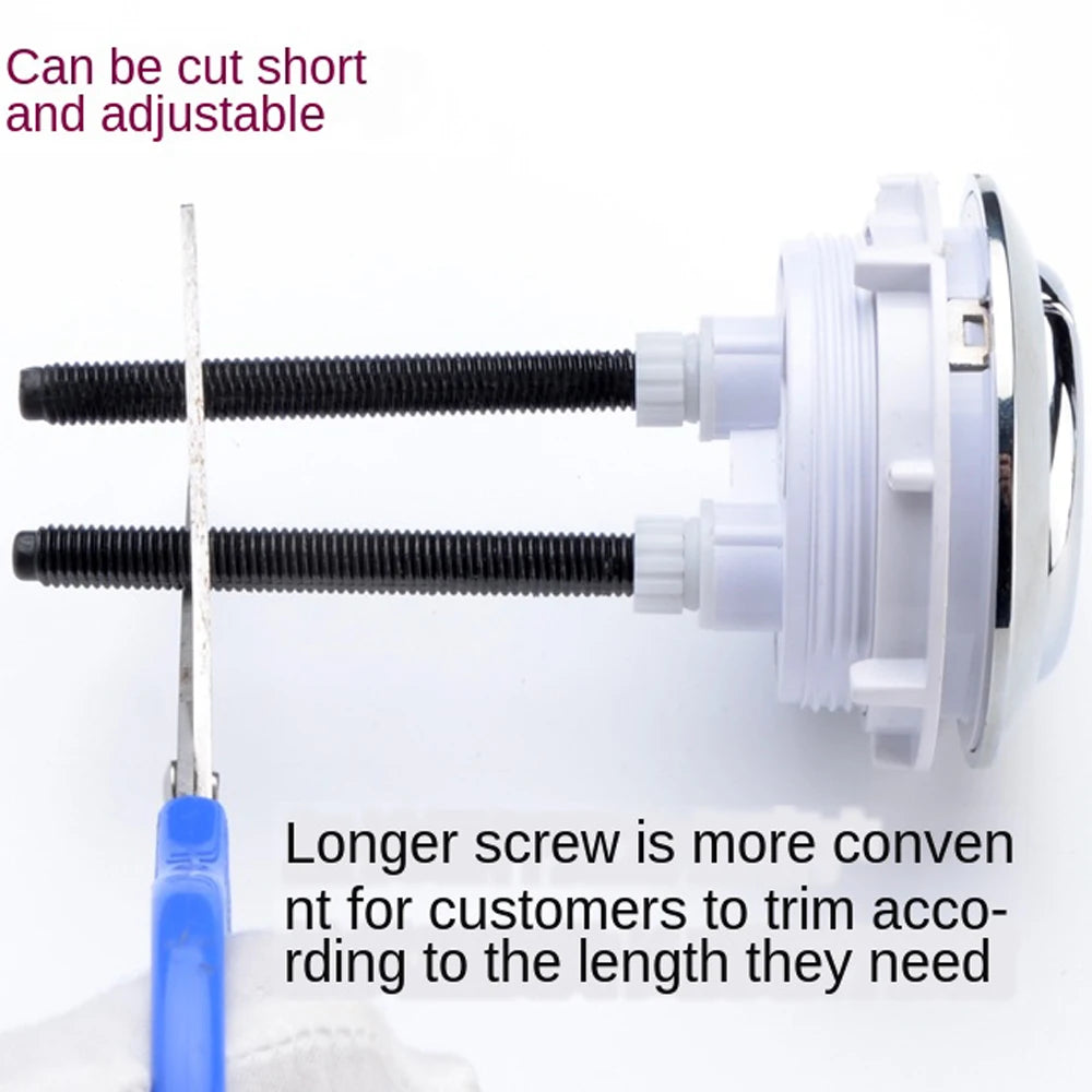 Universal Toilet Button Cover Fits 38mm Hole Closestool Round Dual Press Tank Accessories Push Switch Water Saving Rod