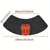 Modern Anti-Slip Novelty Style Bathroom Carpet Absorbent Polyester Fan-Shape Mat for Hotel & Home Use