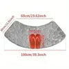 Modern Anti-Slip Novelty Style Bathroom Carpet Absorbent Polyester Fan-Shape Mat for Hotel & Home Use
