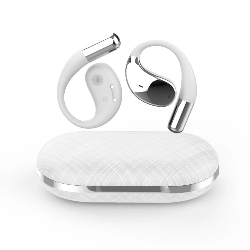 Newest BT 5.3 OWS Earbuds Stereo Deep Bass Over Ear Bud With Earhooks  Noise Cancelling Mics Sport Wireless Headphone