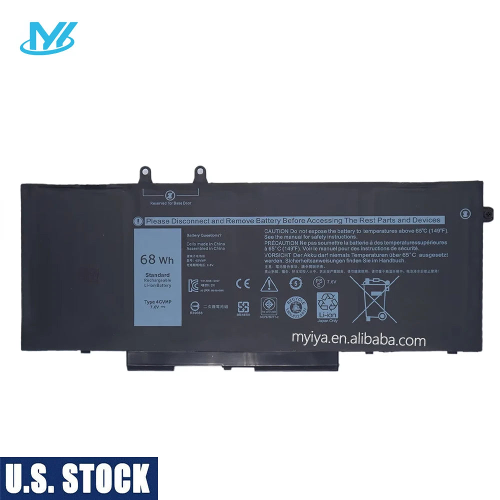 USA Stock Myiyae Brand New 4gvmp Laptop Battery for Dell Latitude 5400 5410 5500 5510 Precision 3540 3550 Notebook Battery