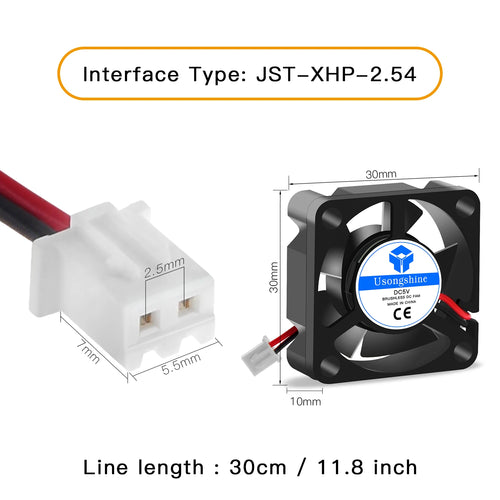 3D Pinter Parts 3010 Fan 30MM 30x30x10MM 12V 5V 24V 2Pin DC Cooler Small Cooling Fan DIY Reprap For J-Head Hotend