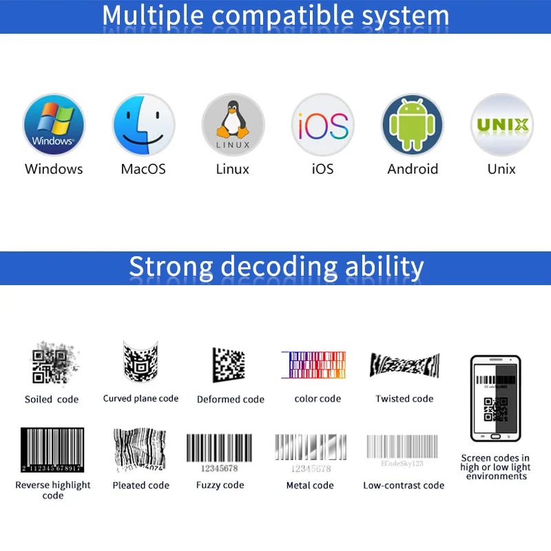 EMT8020A High-Speed Barcode Module 1D 2D CMOS QR Code Scanner Embedded USB Interface for Bus Validator