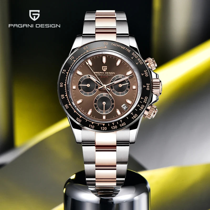2026 New PAGANI DESIGN Mens Quartz Watches Top Luxury Chronograph VK63 Watch For Men Gift AR Sapphire Mirror Ceramic Bezel Clock