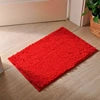 Modern Dark Green Chenille Fabric Rectangle Solid Color Bathroom Mat Waterproof Anti-Slip Stain Resistant Tufted Medium Hotel