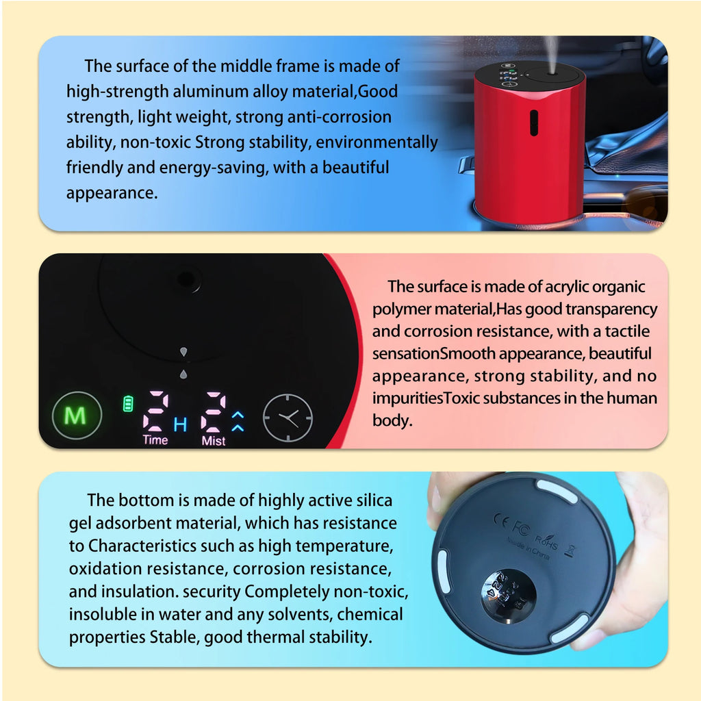 Hot Sale Air Scent Diffuser Machine Popular Household Waterless Fragrance Nebulizer Electric USB Aroma Diffuser for Car