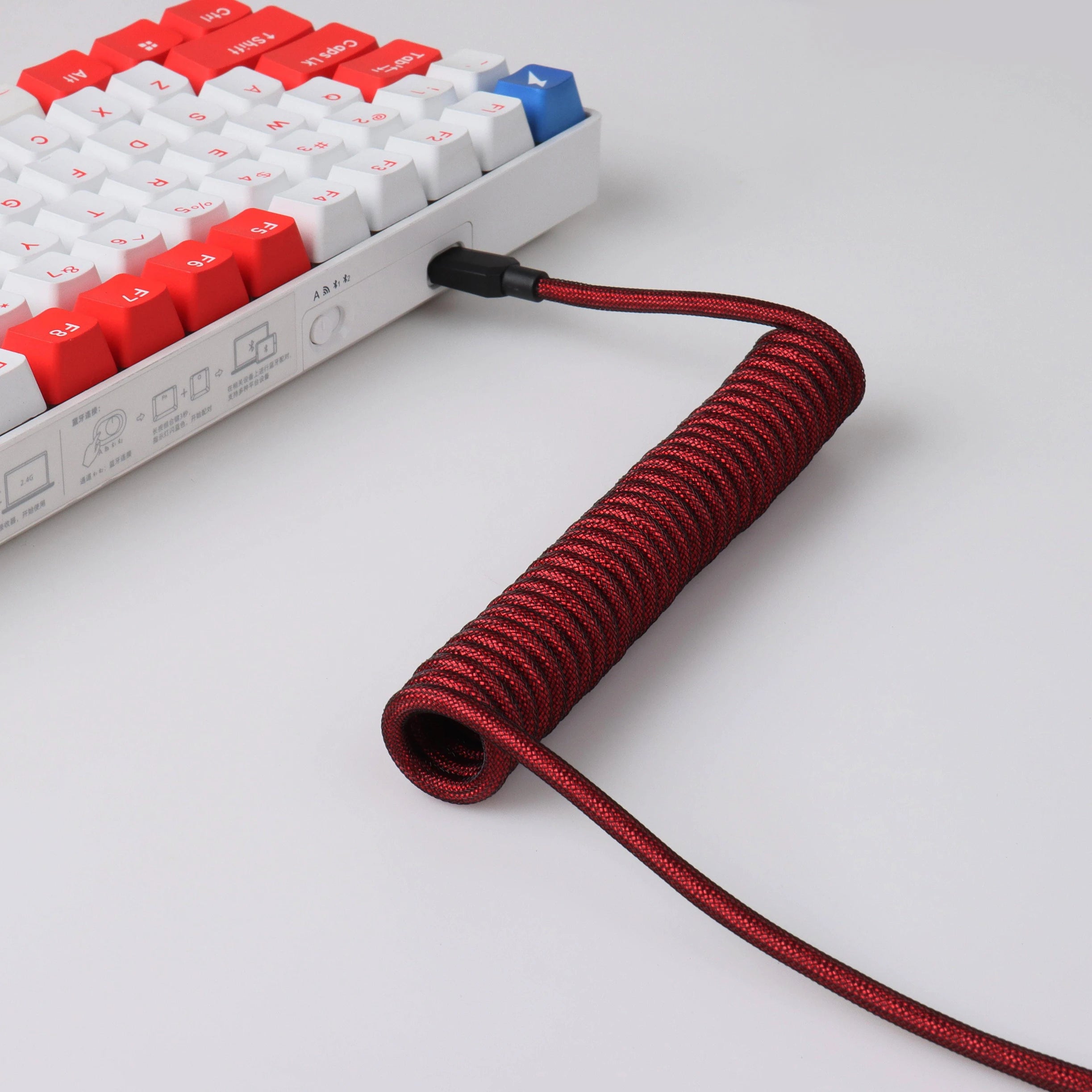 Durable Nylon Braided Coiled USB C Mechanical Keyboard Cable