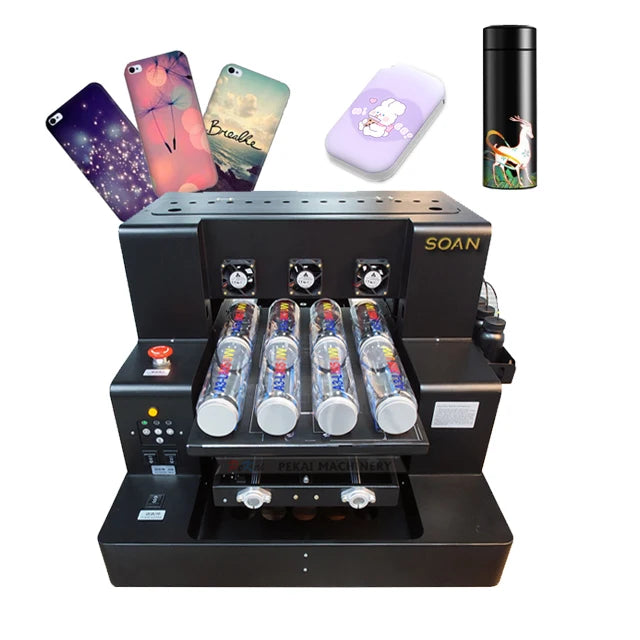 Soan Hot Sales A3 UV DTF Printing Machine  Flatbed UV Dtf Printer for Phone case Mug Bottle Glass Wood Metal Acrylic