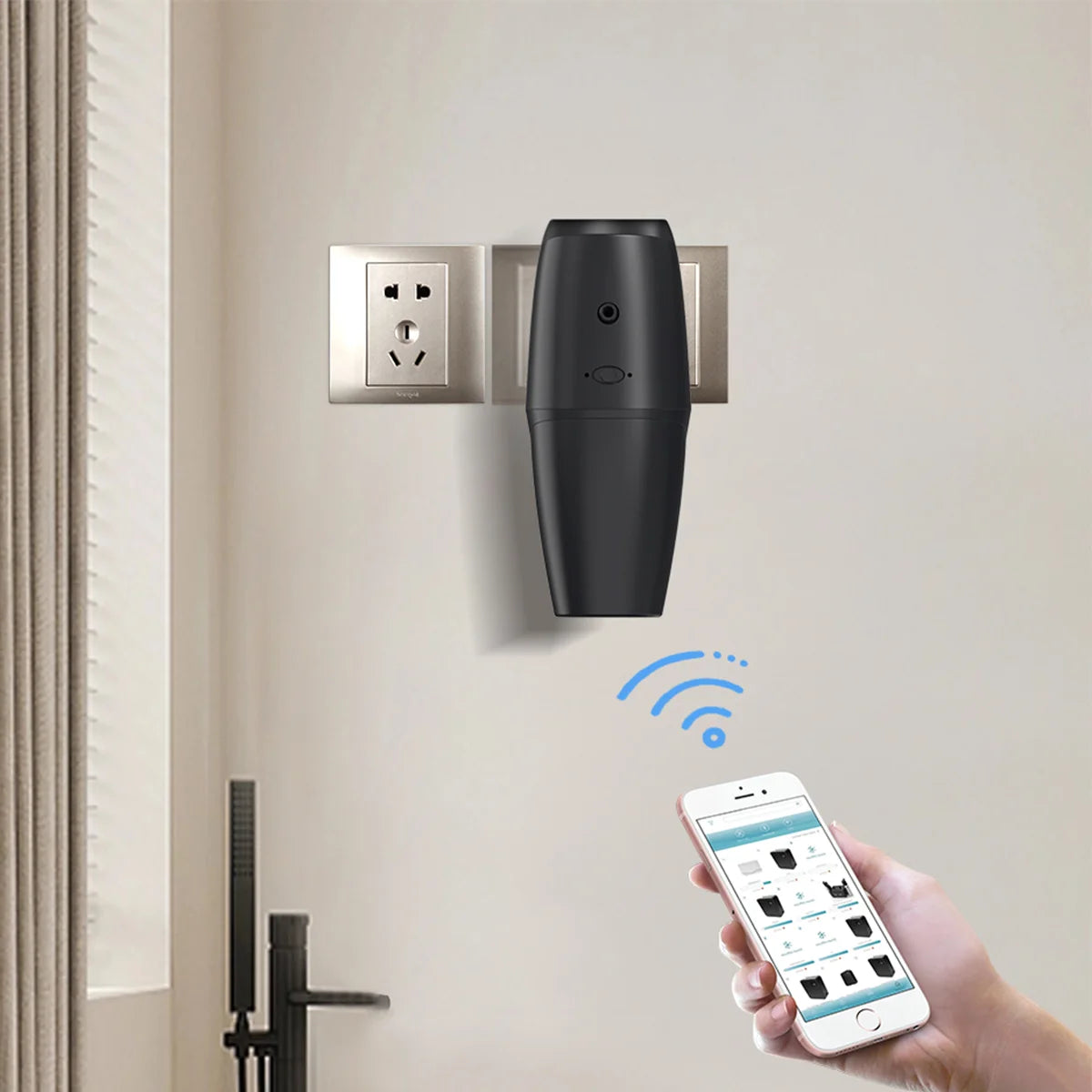 Portable Electric Waterless Aromatherapy Diffuser Plastic Wall Plug Scent Machine for Home Car Hotel Use