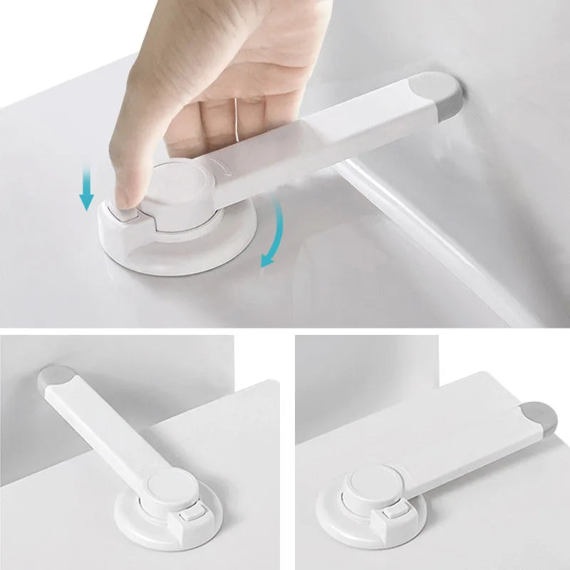 Baby Toilet Locks Children Safety Equipment Protection Locks Baby Kids Proof Bathroom Toilet Lids Seat Locks with 3M Adhesive