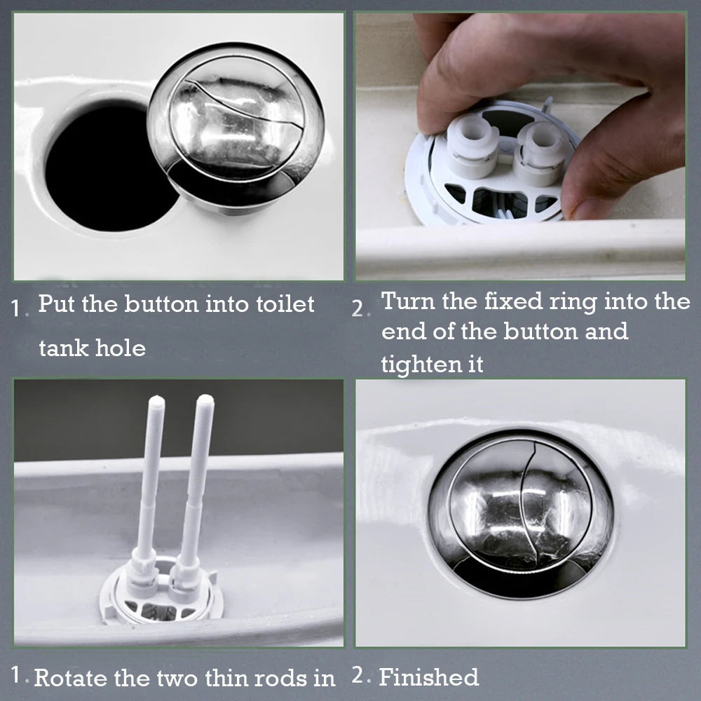 Universal Toilet Button Cover Fits 38mm Hole Closestool Round Dual Press Tank Accessories Push Switch Water Saving Rod