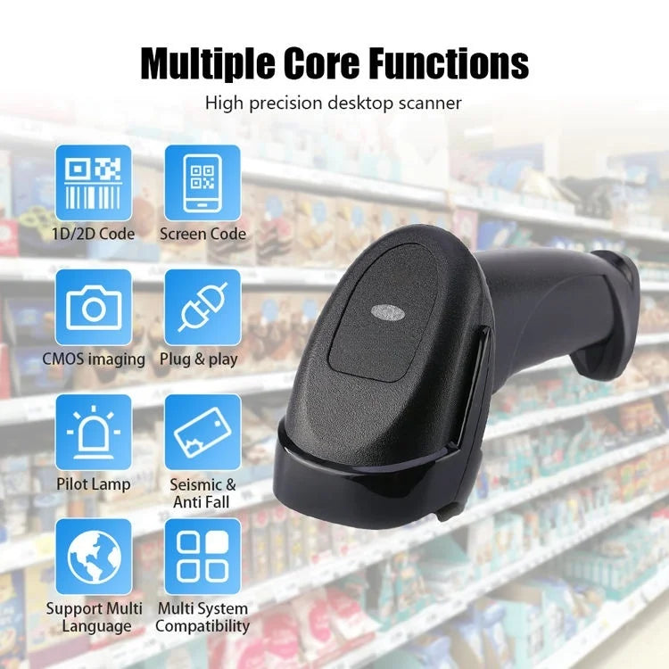 Wholesale 1D 2D Handheld Long Range High-Speed USB & COM Interface Barcode Scanner with OCR Function CMOS Sensor and Stock