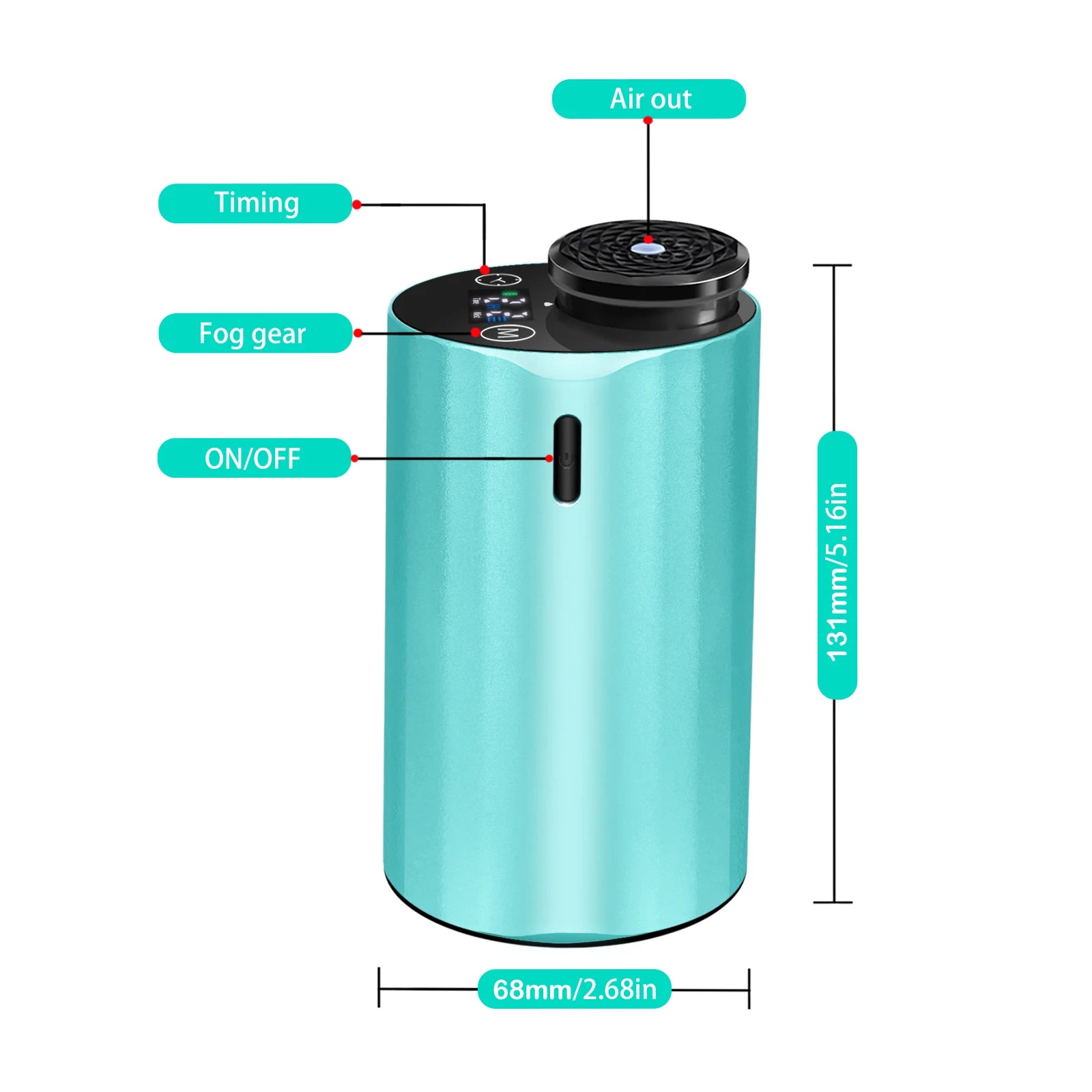 Hot Sale Professional Commercial Air Purifying Aroma Diffuser Machine Waterless Fragrance Nebulizer Battery Electric Type-C USB