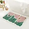 Modern Home Polyester Entrance Door Mat Non-Slip Rubber Style Floral Pattern Machine Made 3-5mm Thickness Super Absorbent Hand
