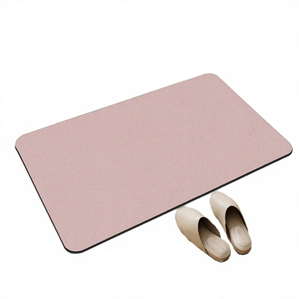 Modern Polyester Bath Mat | Absorbent Quick Dry Non-Slip Rug | Antimicrobial Stain Resistant PET Friendly Reversible Home Hotel
