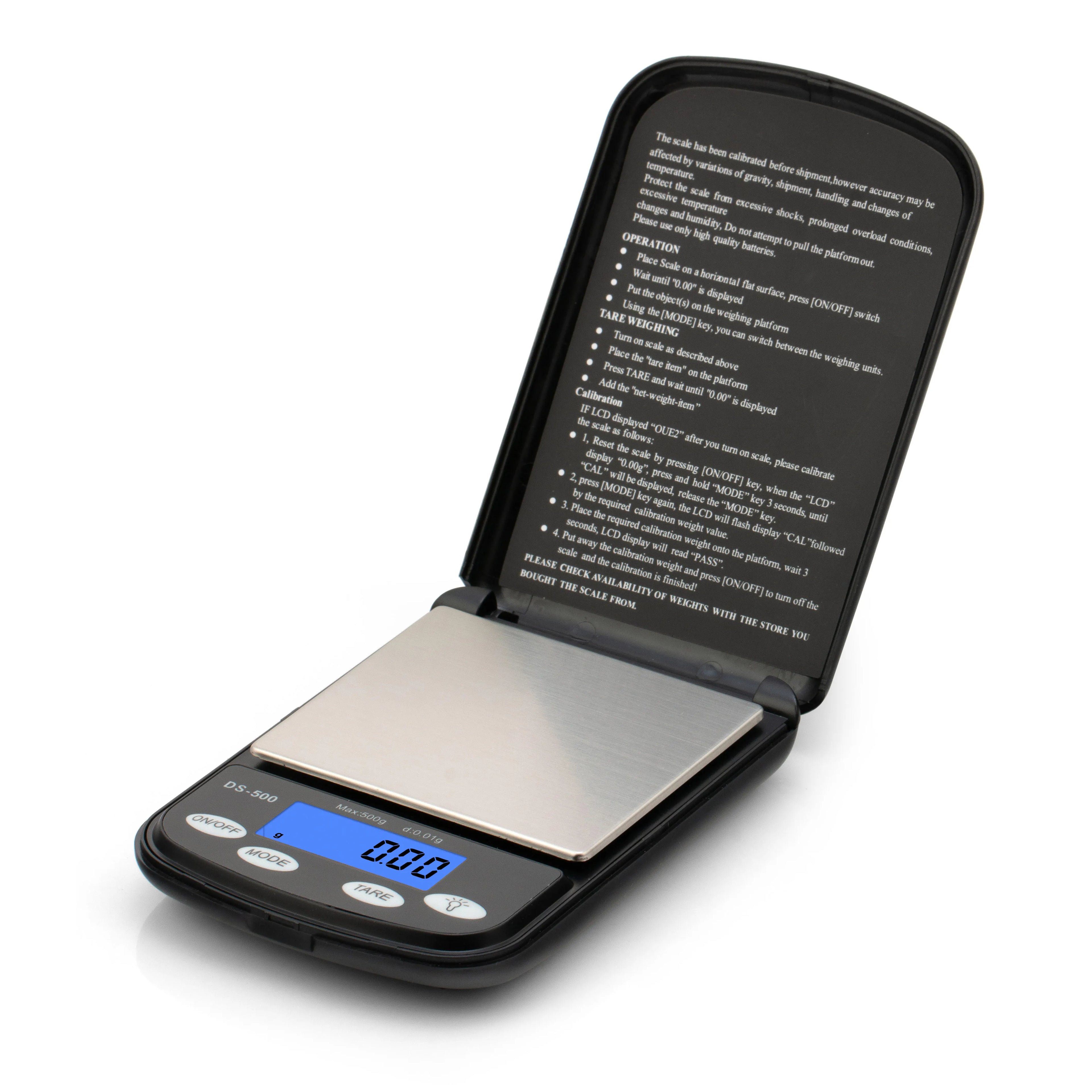 Ace Pocket Style Plastic Digital Scale 500g Capacity 10mg Accuracy Piece Counting Low Battery Indicator Tare Weight Measuring