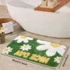 Flower Tufted Modern Home Bathroom Rugs Set 30 Piece Toilet Rug Rectangle Non Slip Contour Bathmat Super Absorbent Microfiber
