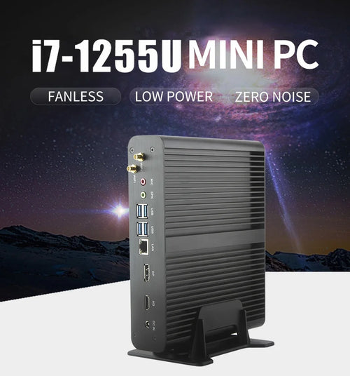 10th 12th GEN Intel Core I7 10710U 10510U 1255U Mini Fanless Computer Win10 Pro 2DDR4 M.2 Nvme 4K HD DP HTPC Nettop Gaming Pc