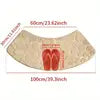 Modern Anti-Slip Novelty Style Bathroom Carpet Absorbent Polyester Fan-Shape Mat for Hotel & Home Use