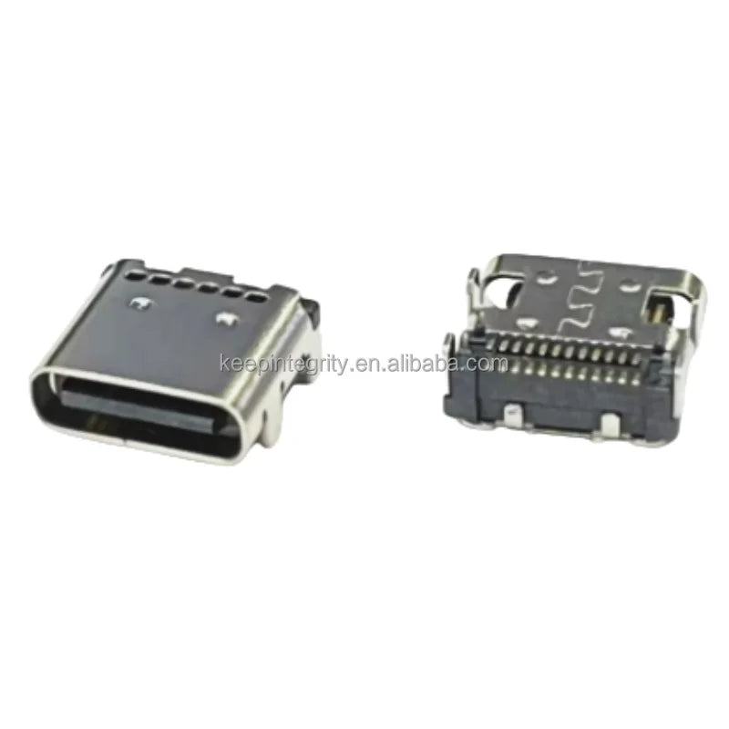 USB 3.1 Type-C 24P Female Socket Dual Row Patch Interface Socket with Four Pin Positioning 8.0MM USB Connector Accessories