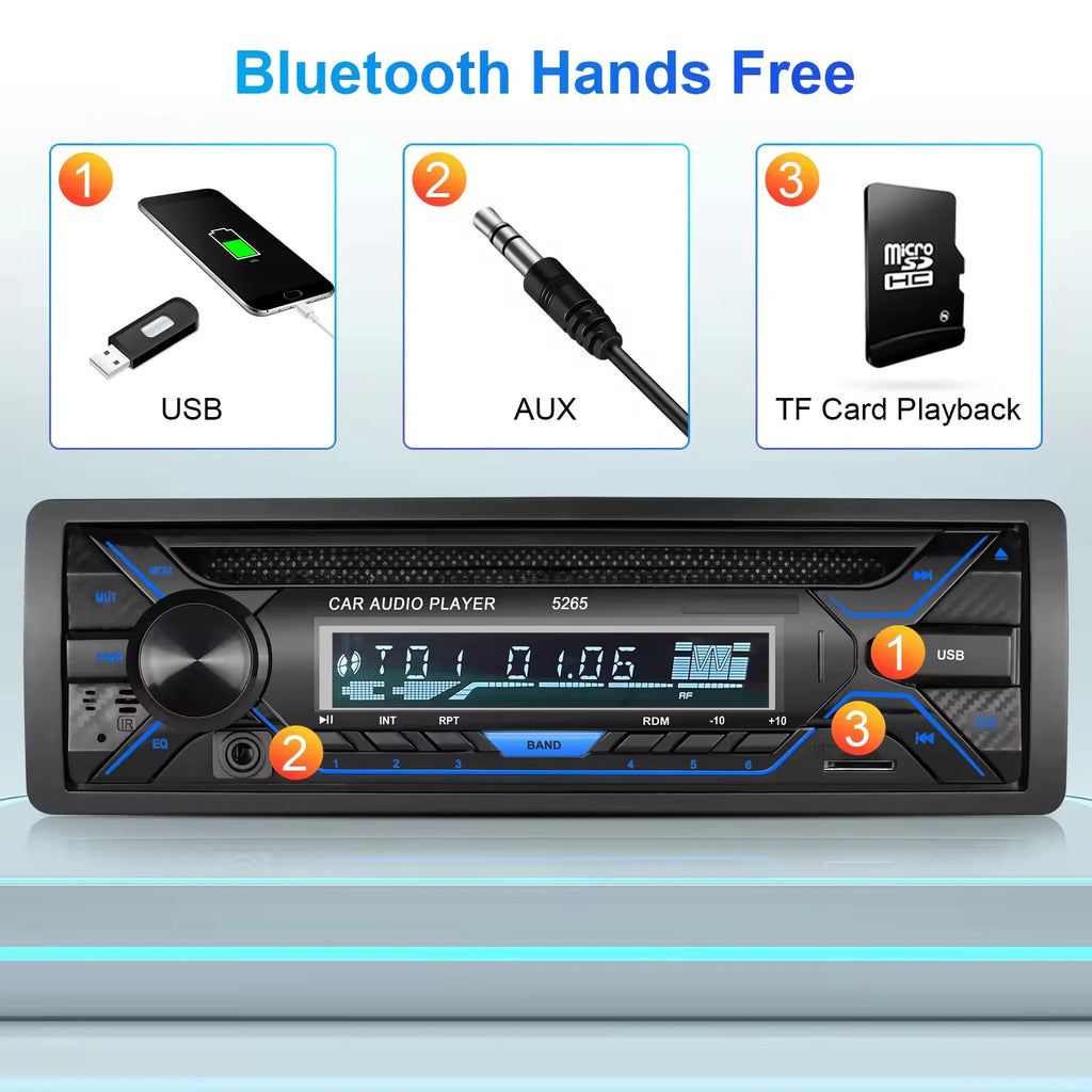 MP3 Player USB/TF Card Reader CD FM Radio High Fidelity Four-Channel Output for Car Bluetooth Hands-Free WAV APE USB
