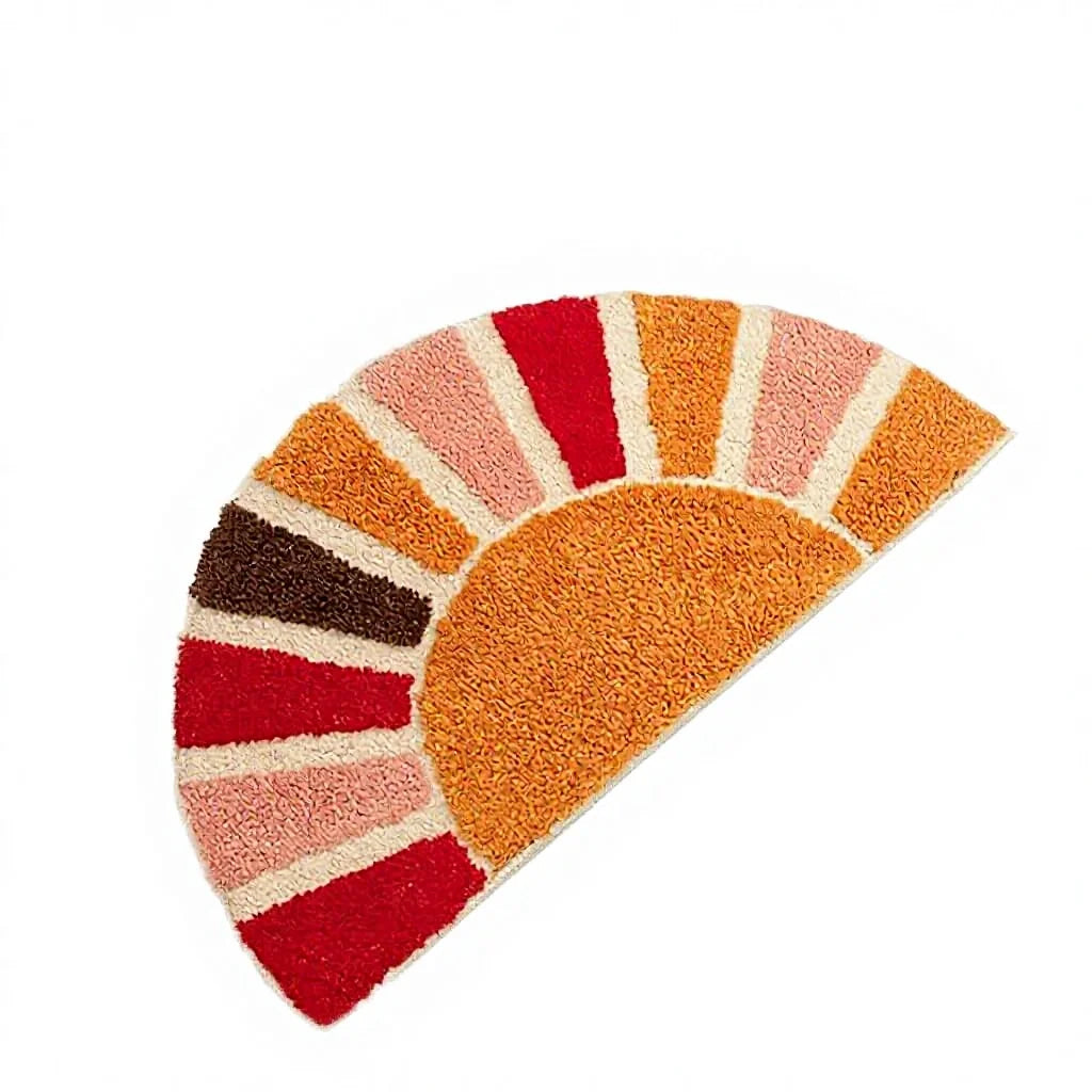 Modern Home Polyester Entrance Door Mat Non-Slip Rubber Style Floral Pattern Machine Made 3-5mm Thickness Super Absorbent Hand