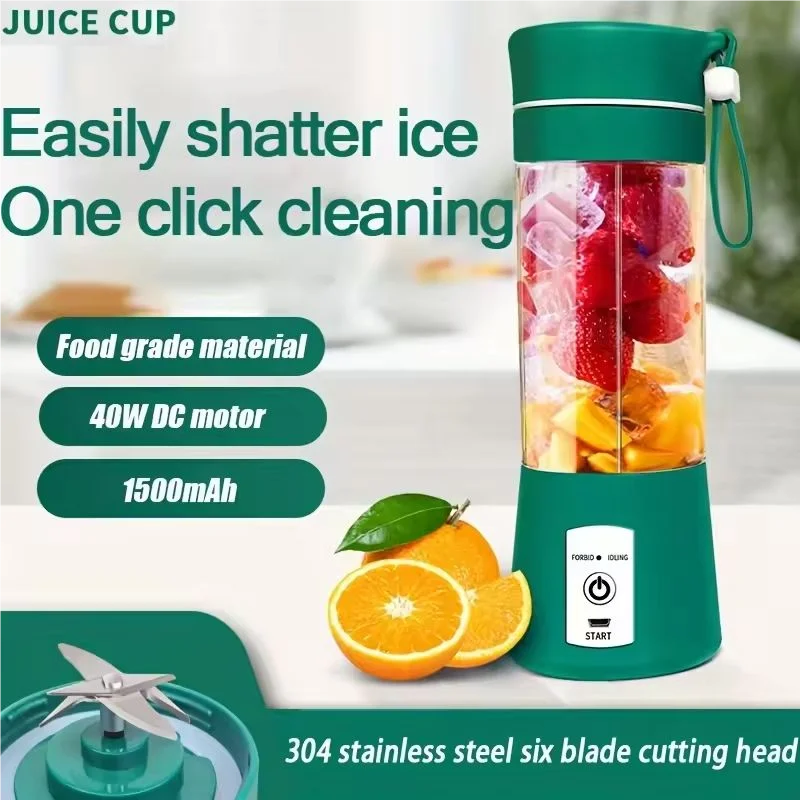 Customized Color Logo Presser Small Personal Electric Usb Mini Machine Portable Fruits Glass Blender Portable Juicer