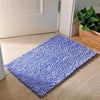 Modern Dark Green Chenille Fabric Rectangle Solid Color Bathroom Mat Waterproof Anti-Slip Stain Resistant Tufted Medium Hotel