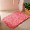 Modern Dark Green Chenille Fabric Rectangle Solid Color Bathroom Mat Waterproof Anti-Slip Stain Resistant Tufted Medium Hotel